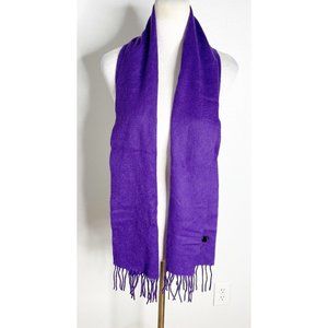 Charter Club Luxury Purple 100% Cashmere Scarf  64" x 10"